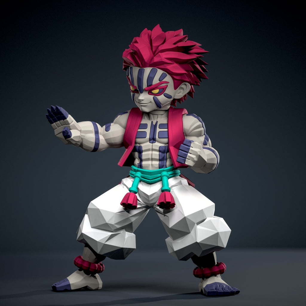 Akaza Demon Slayer Fan Art Figure Full Colour 3D Printed Statue
