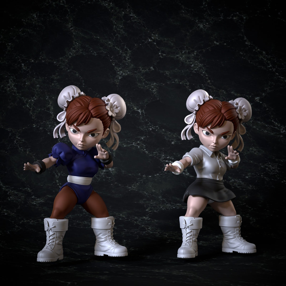 Chun-Li Street Fighter Fan Art Figure Full Colour 3D Printed Statue