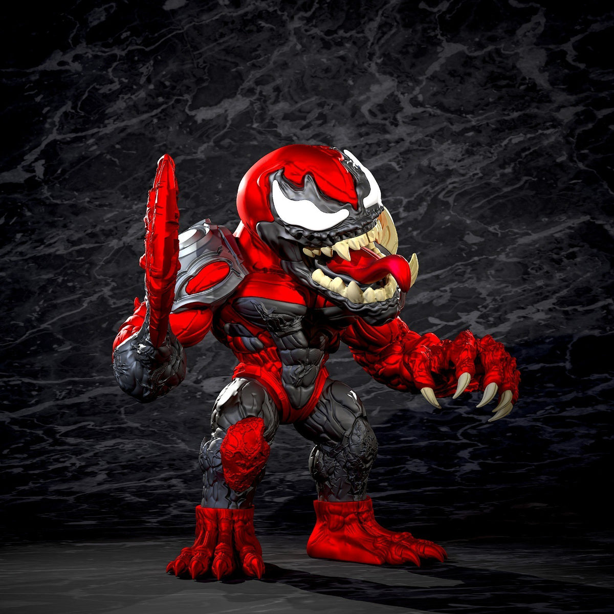 Carnage Marvel Fan Art Figure Full Colour 3D Printed Statue