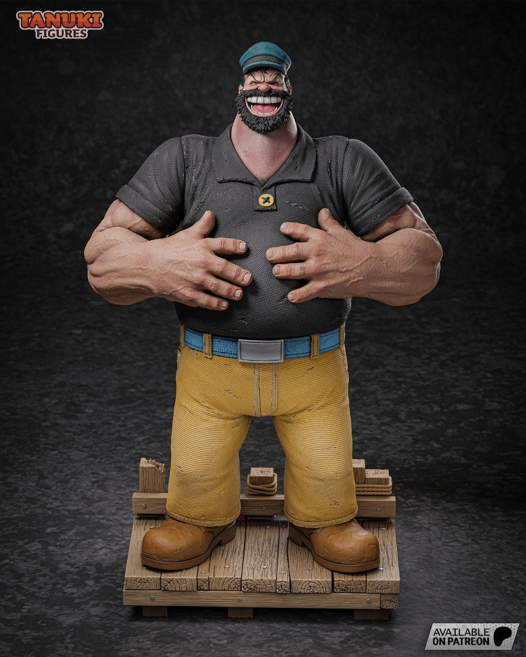 Bluto (Popeye) 3D Printed Garage Kit Figure