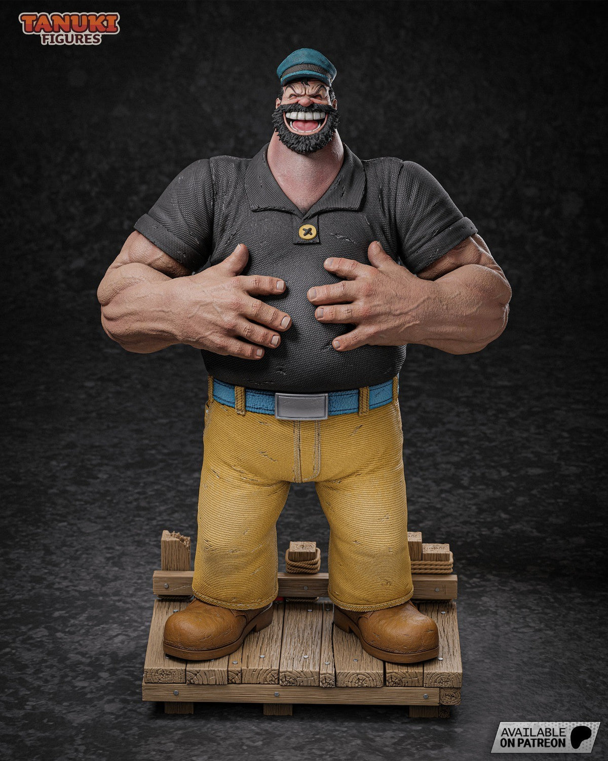 Bluto (Popeye) 3D Printed Garage Kit Figure