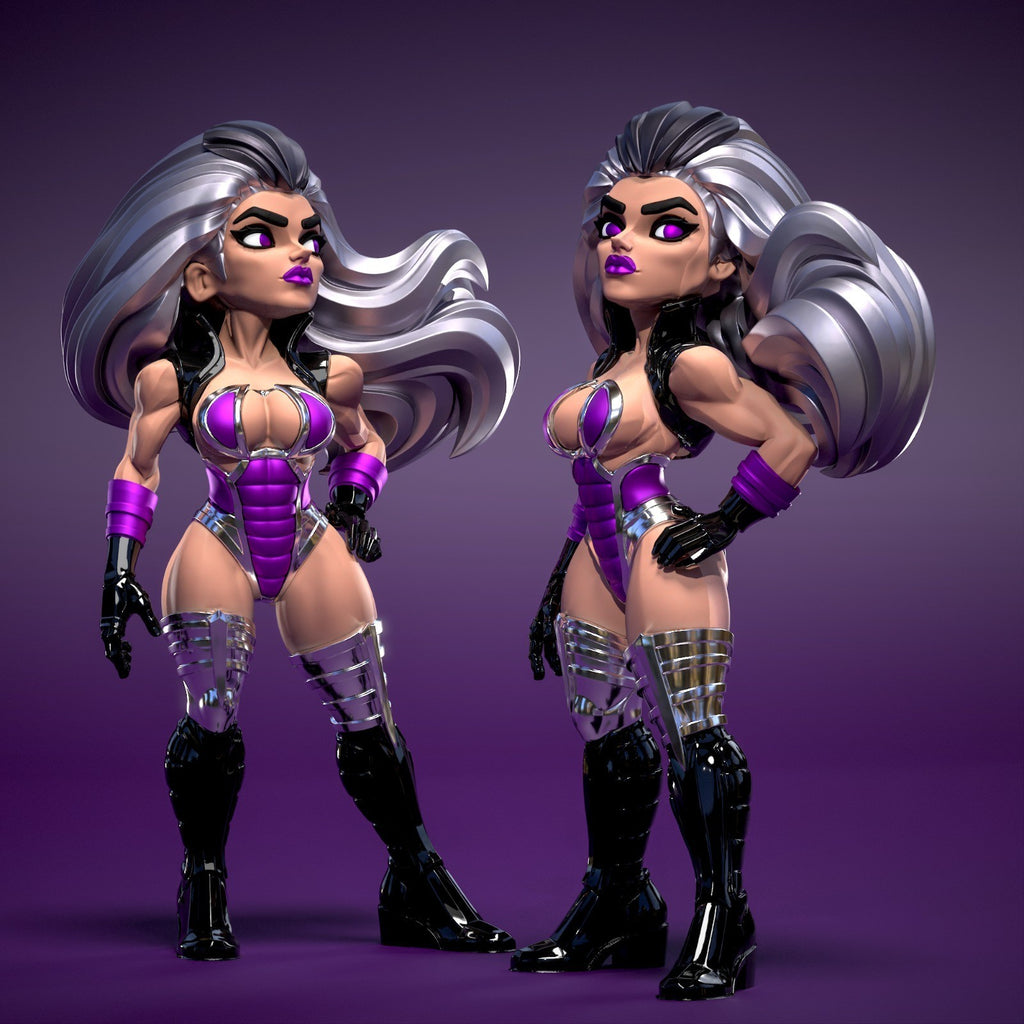 Sindel Mortal Kombat Fan Art Figure Full Colour 3D Printed Statue