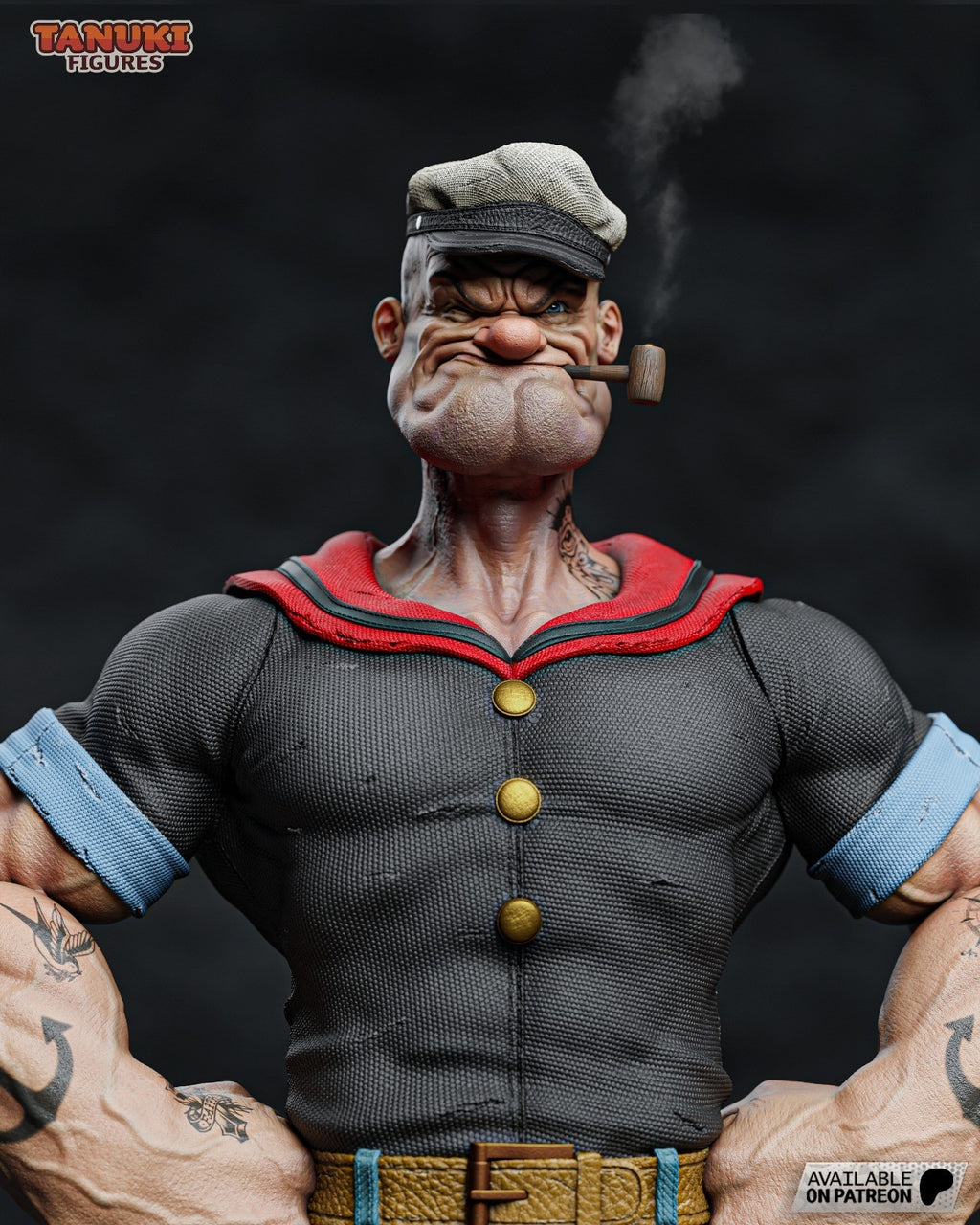 Popeye 3D Printed Garage Kit Figure