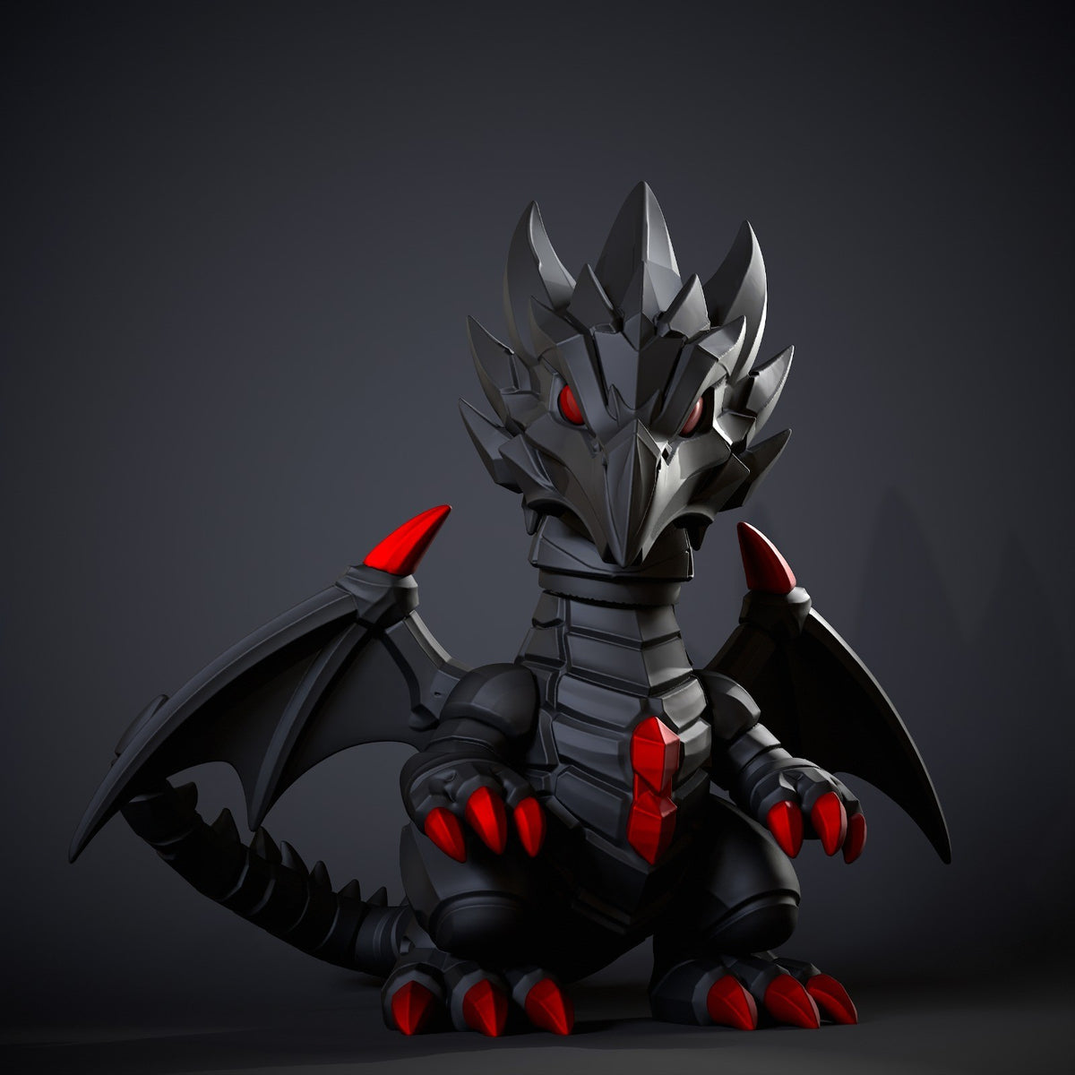 Red-Eyes Black Dragon Yu-Gi-Oh Fan Art Figure Full Colour 3D Printed Statue