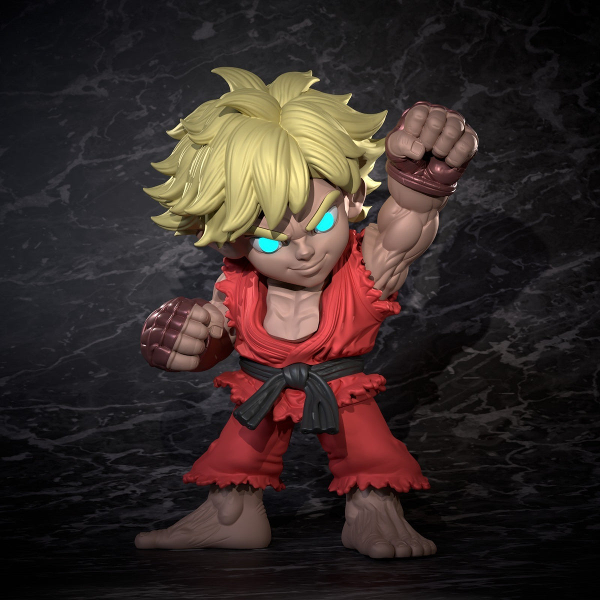 Ken Street Fighter Fan Art Figure Full Colour 3D Printed Statue