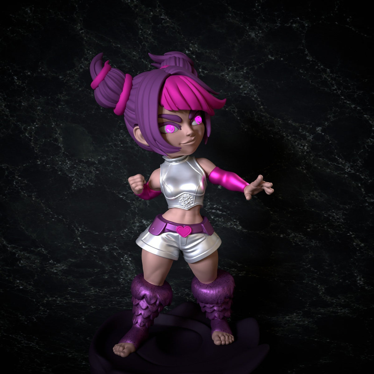 Juri Han Street Fighter Fan Art Figure Full Colour 3D Printed Statue