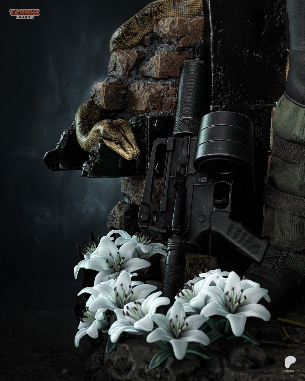 Big Boss (Metal Gear) 3D Printed Garage Kit Figure
