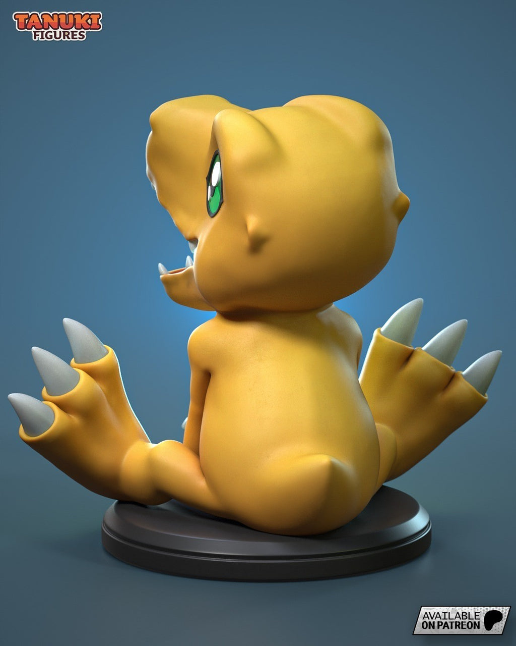 Agumon Toon (Digimon) 3D Printed Garage Kit Figure