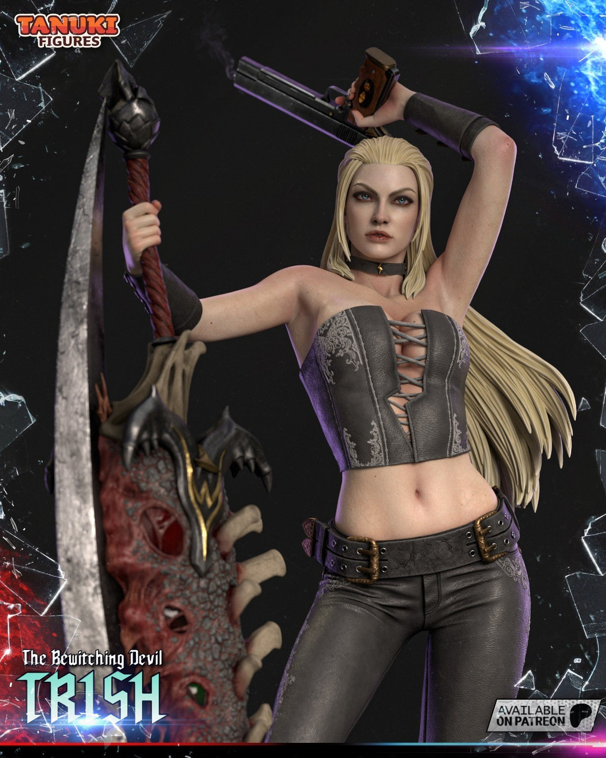 Trish (Devil May Cry) 3D Printed Garage Kit Figure