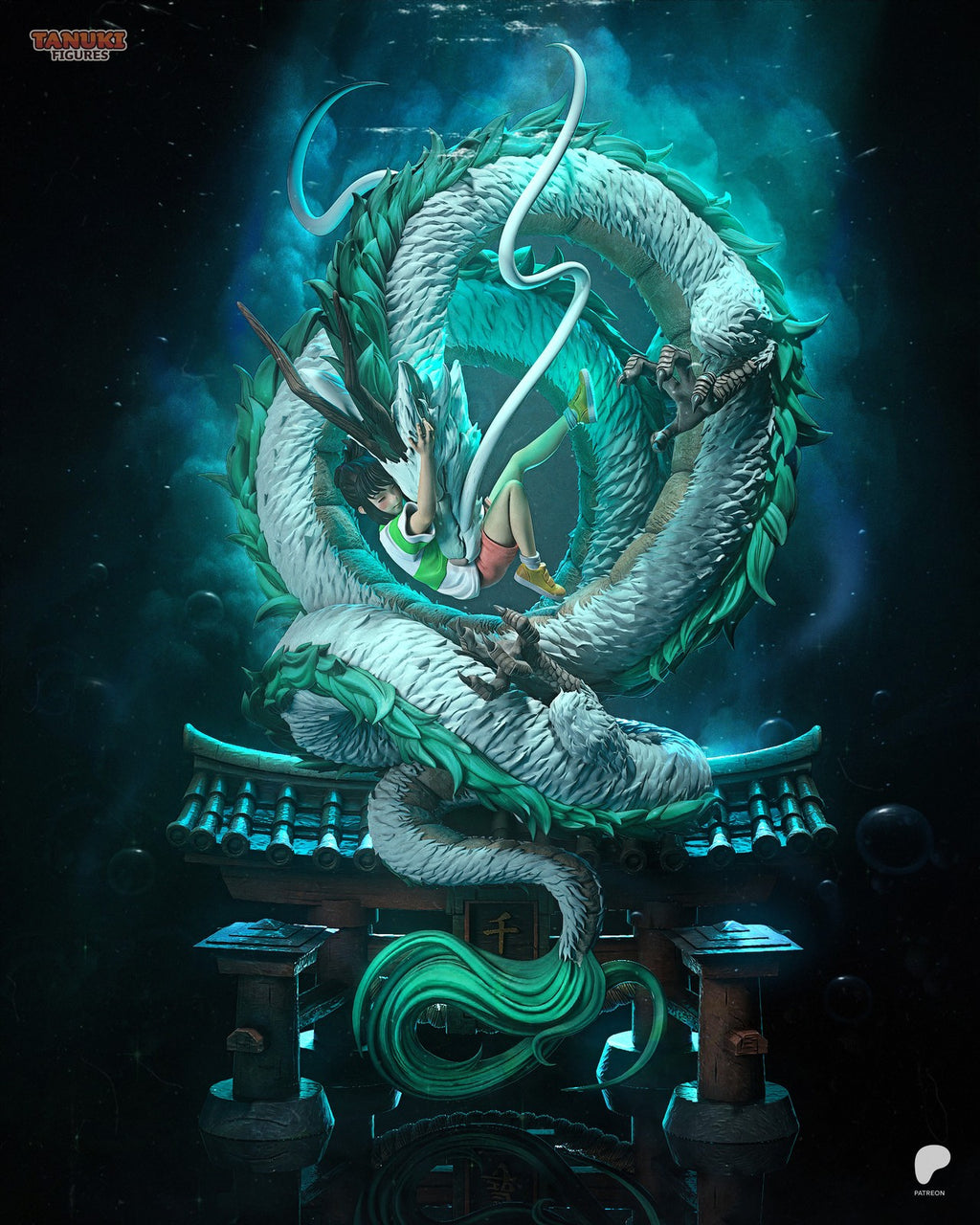 Chihiro & Haku (Spirited Away) 3D Printed Garage Kit Figure