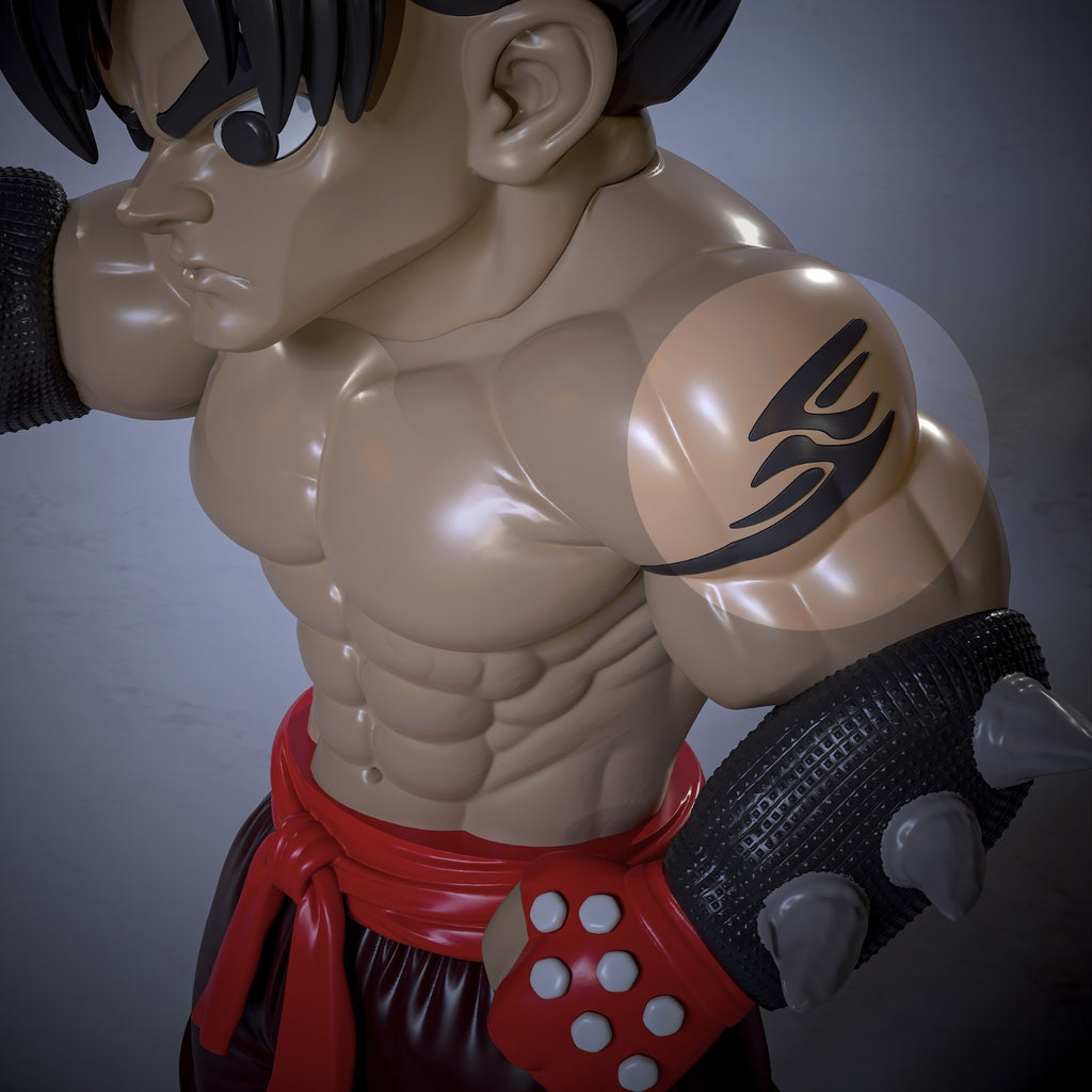 Jin Kazama Tekken Fan Art Figure Full Colour 3D Printed Statue