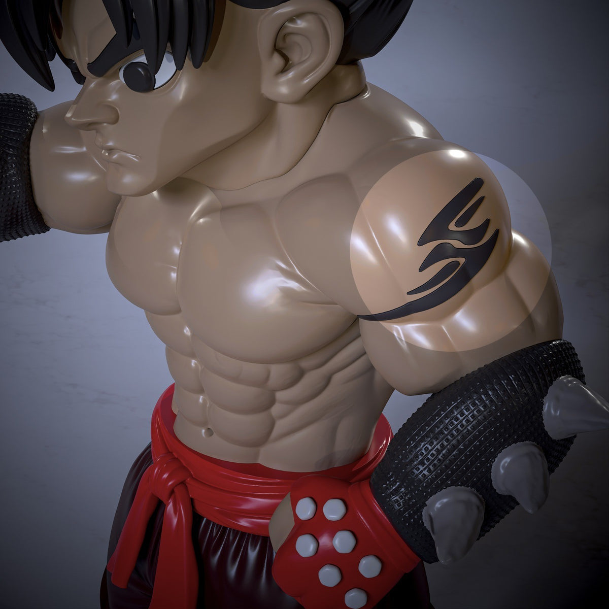 Jin Kazama Tekken Fan Art Figure Full Colour 3D Printed Statue