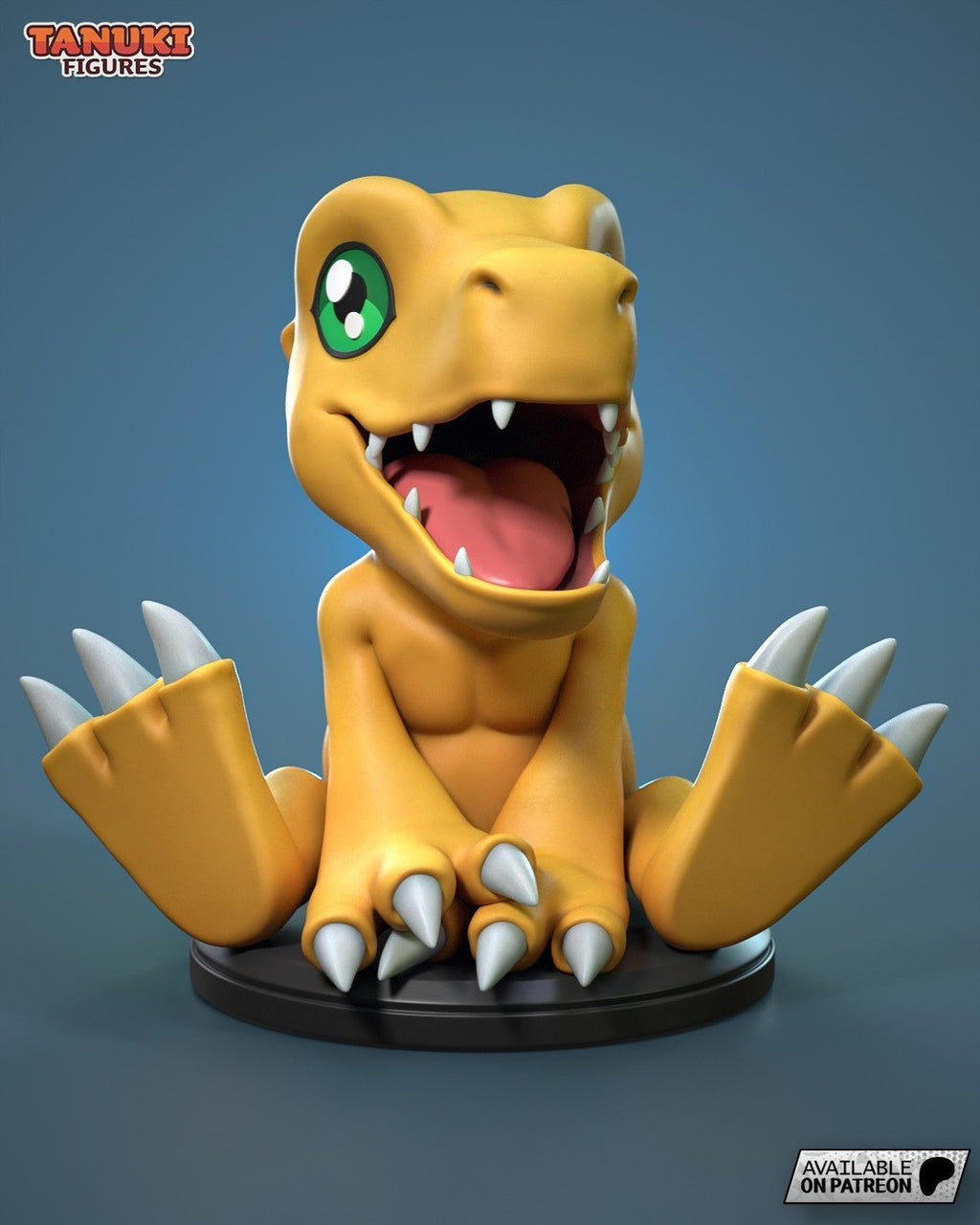 Agumon Toon (Digimon) 3D Printed Garage Kit Figure