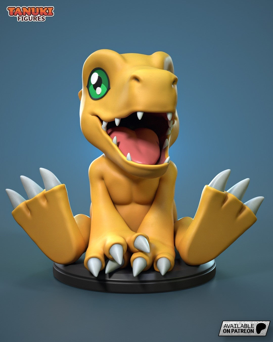 Agumon Toon (Digimon) 3D Printed Garage Kit Figure