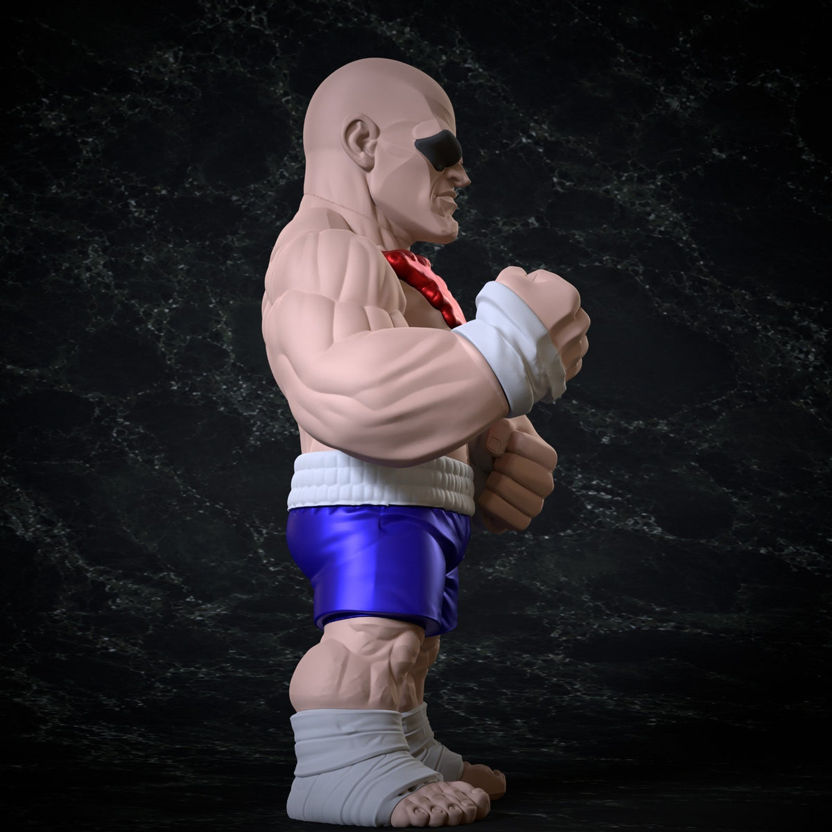 Sagat Street Fighter Fan Art Figure Full Colour 3D Printed Statue