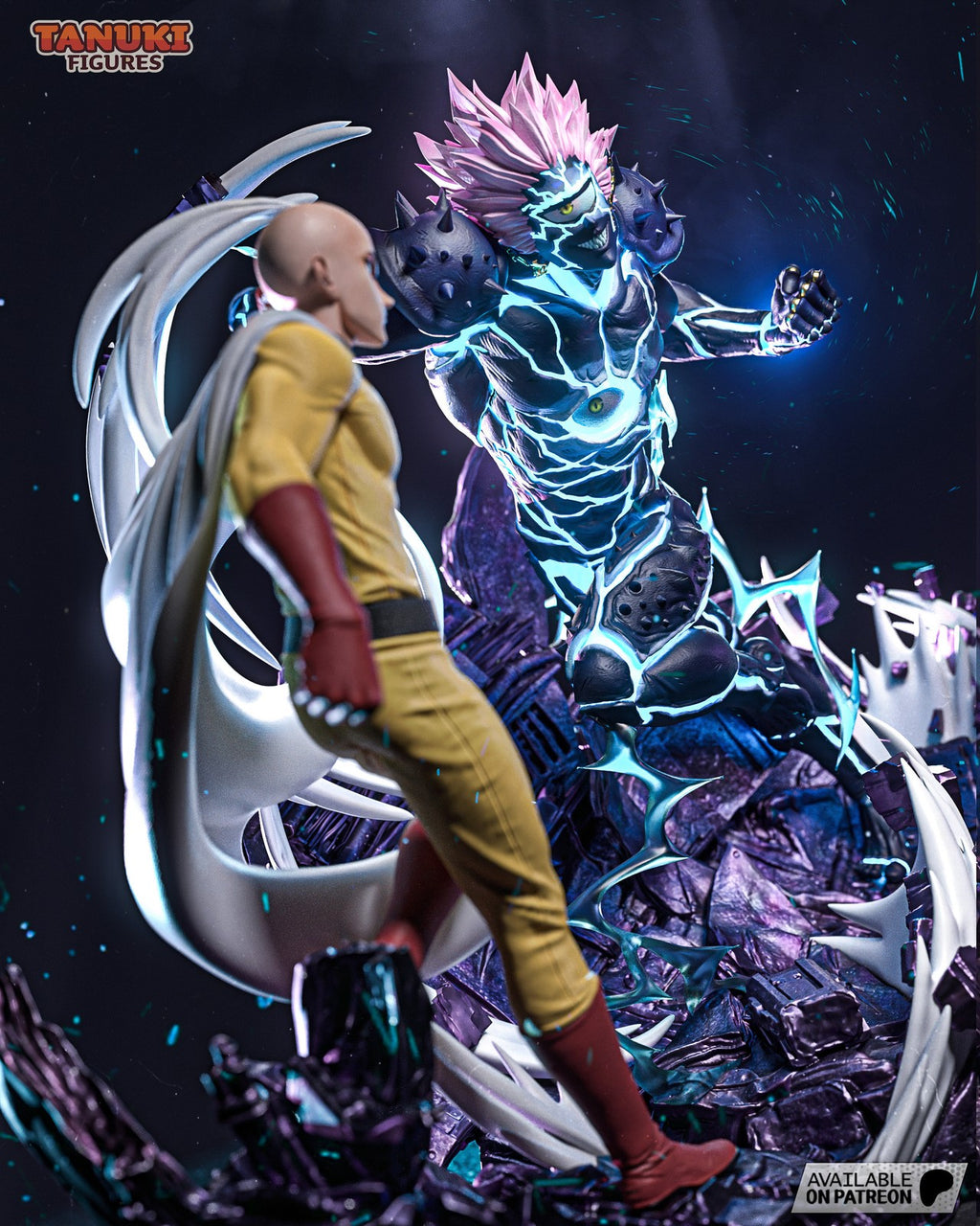 Saitama vs Boros (One Punch Man) 3D Printed Diorama Garage Kit
