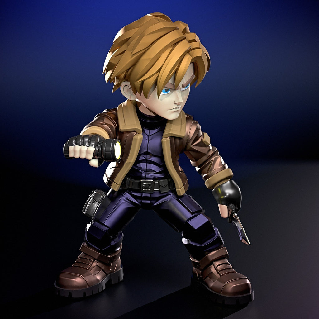 Leon S. Kennedy Resident Evil Fan Art Figure Full Colour 3D Printed Statue