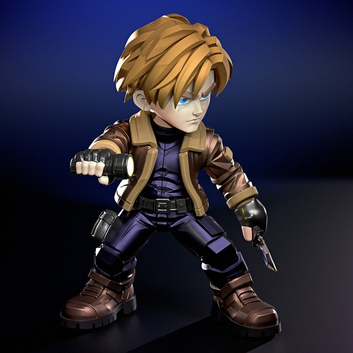 Leon S. Kennedy Resident Evil Fan Art Figure Full Colour 3D Printed Statue