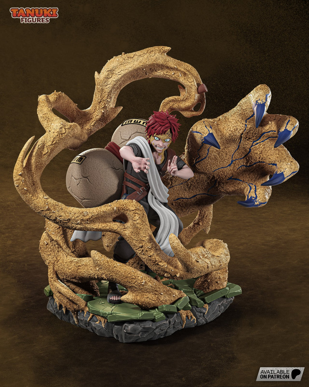 Gaara (Naruto) 3D Printed Garage Kit Figure