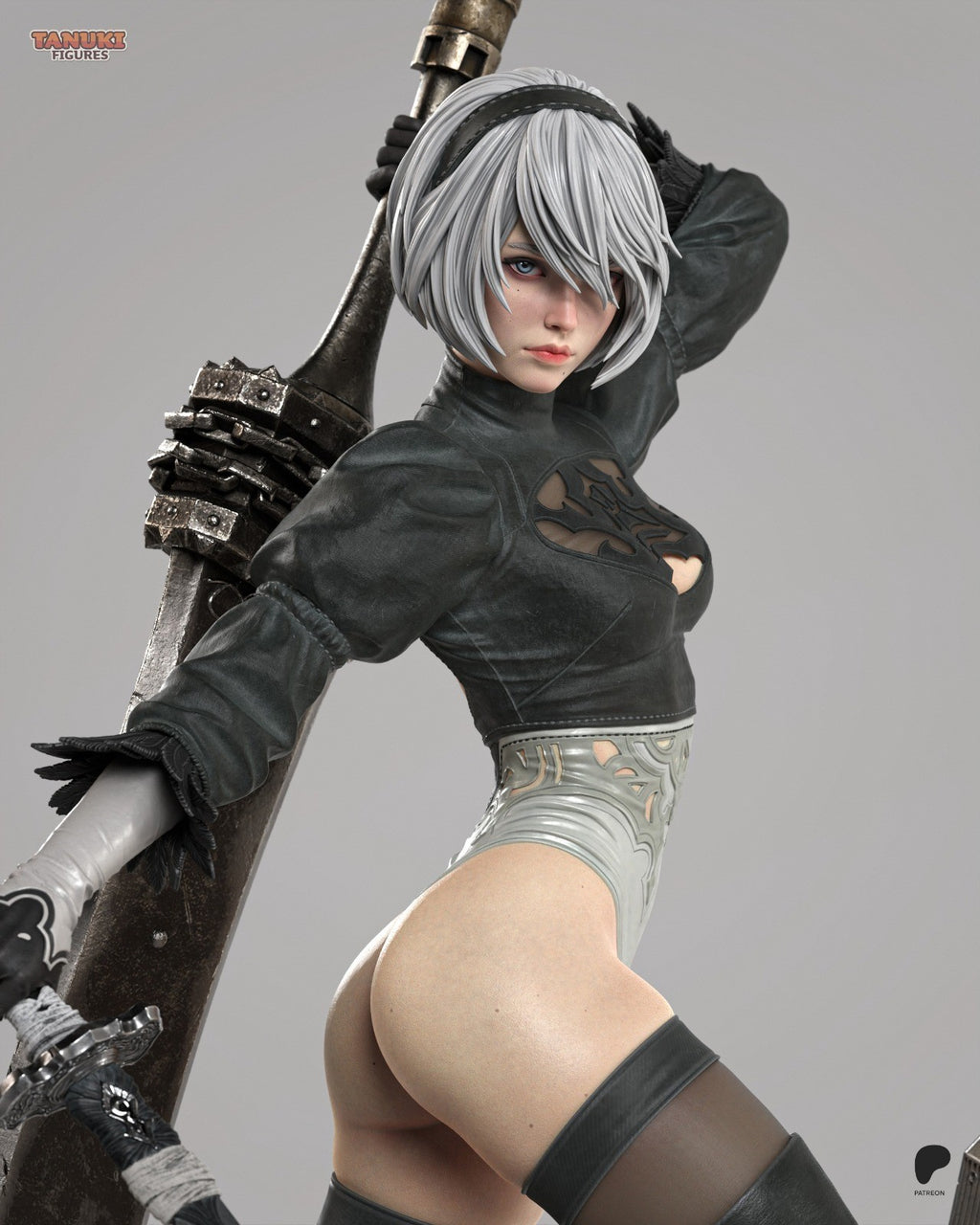 2B (NieR Automata) 3D Printed Garage Kit Figure