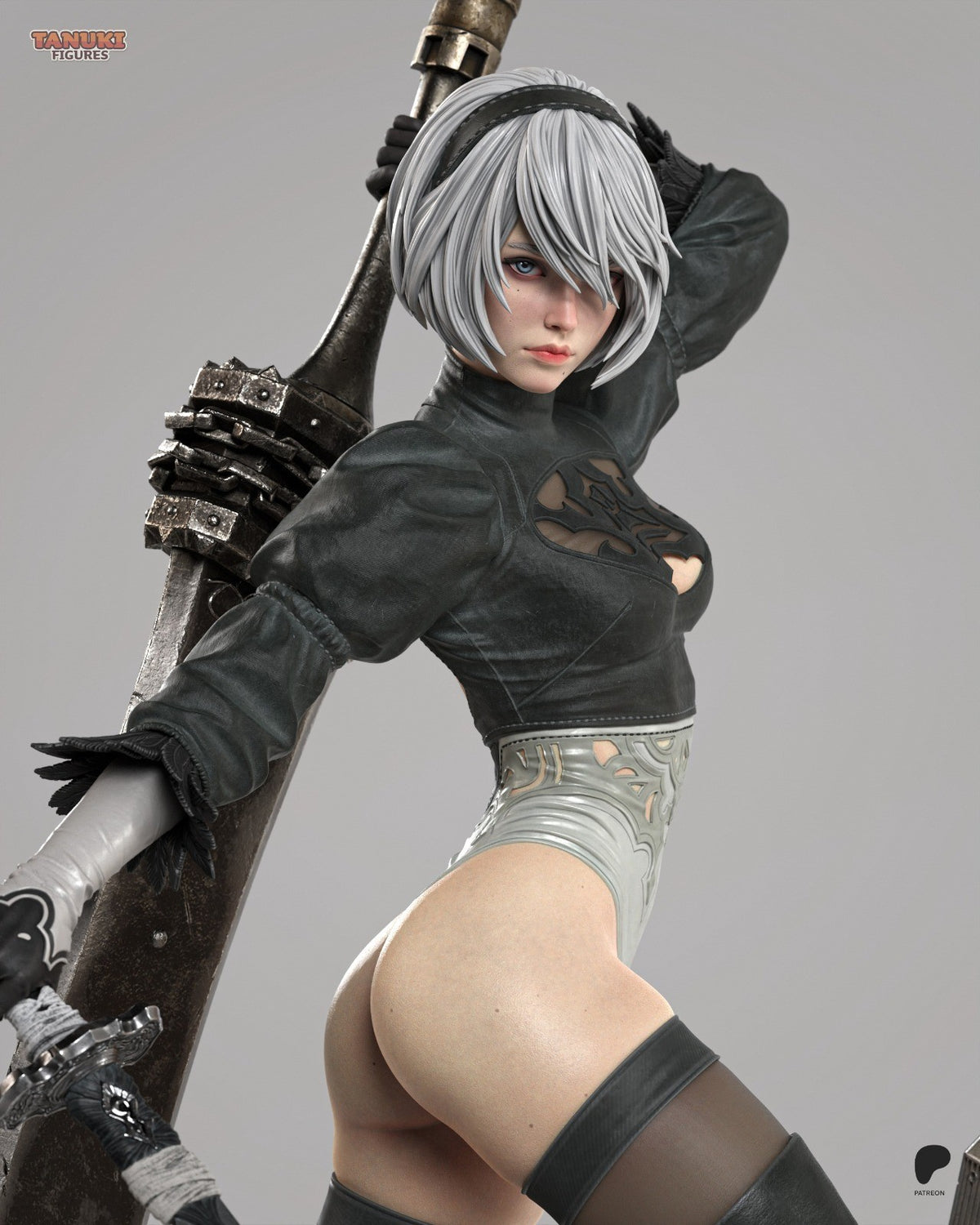 2B (NieR Automata) 3D Printed Garage Kit Figure