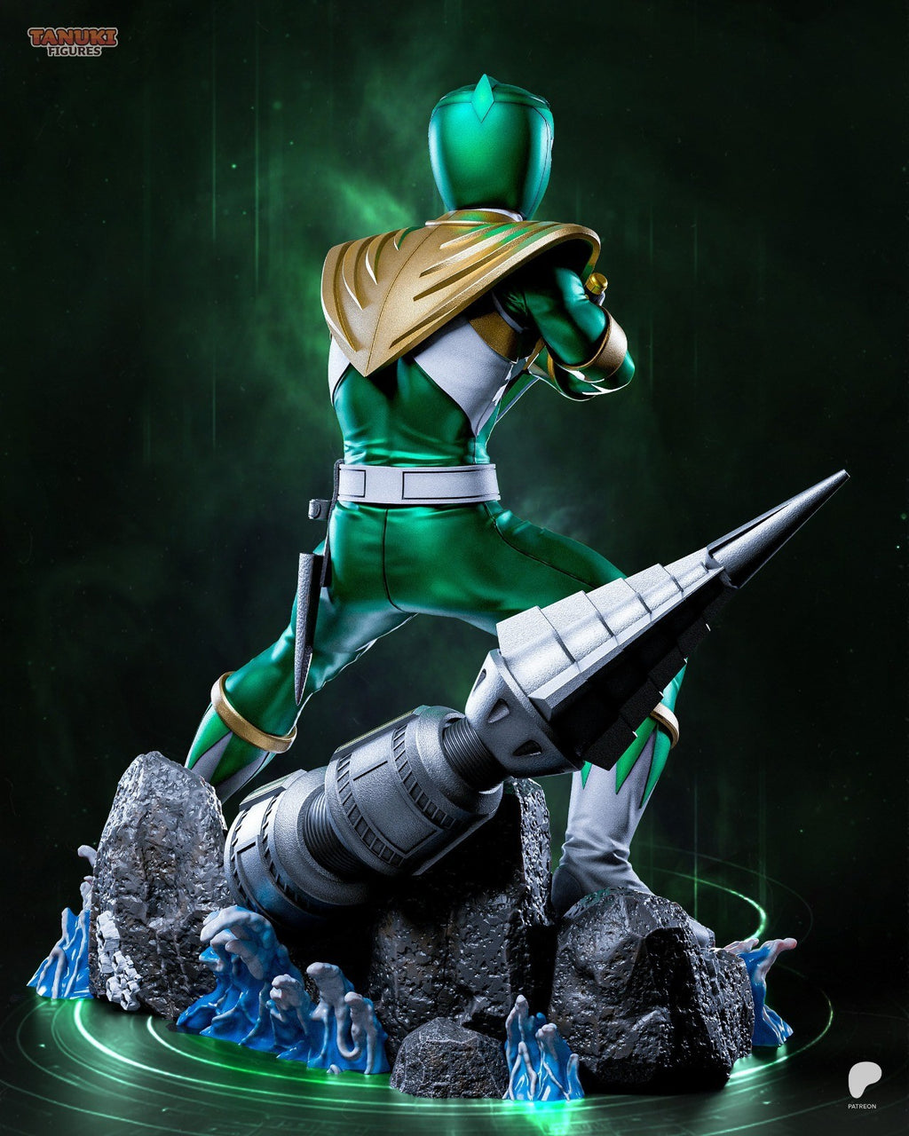 Green Ranger (Power Rangers) 3D Printed Garage Kit Figure
