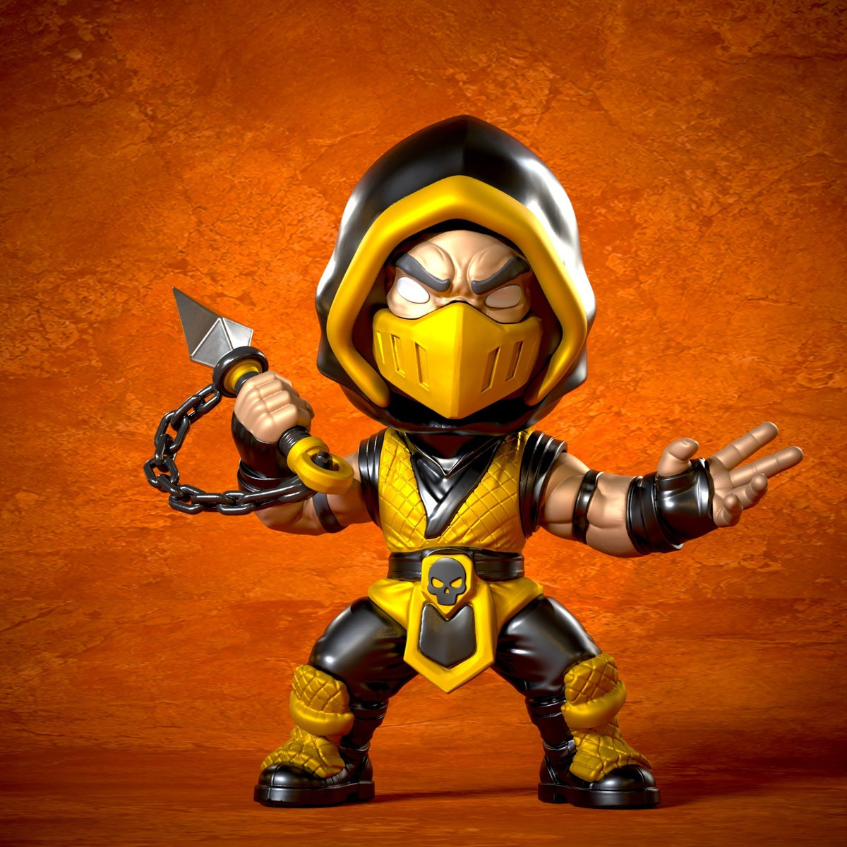 Scorpion Mortal Kombat Fan Art Figure Full Colour 3D Printed Statue