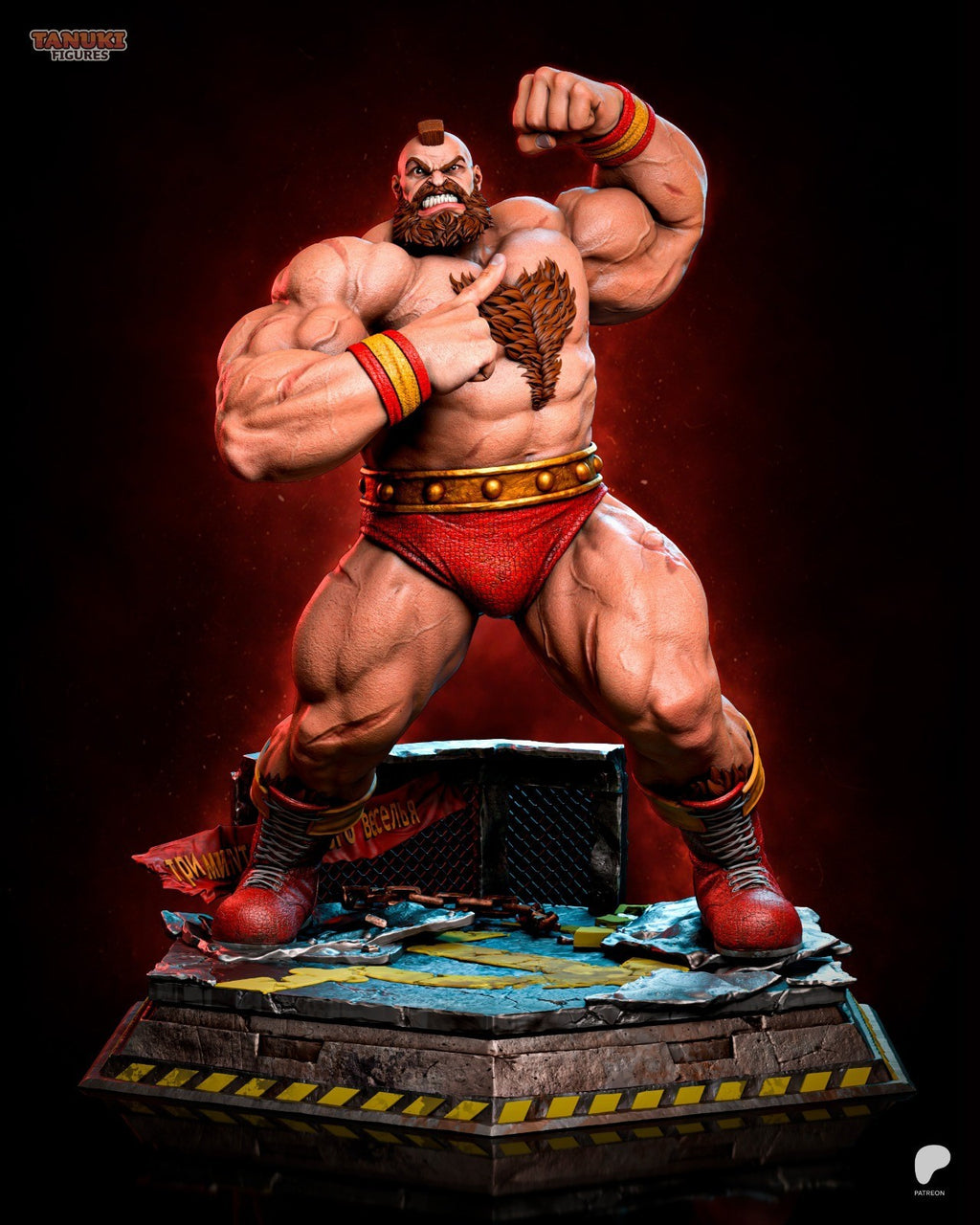 Zangief (Street Fighter) 3D Printed Garage Kit Figure