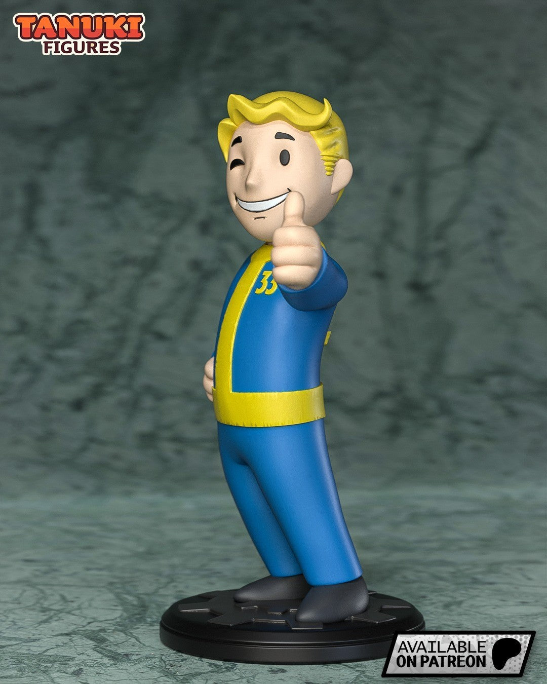 Vault Boy Toon (Fallout) 3D Printed Garage Kit Figure
