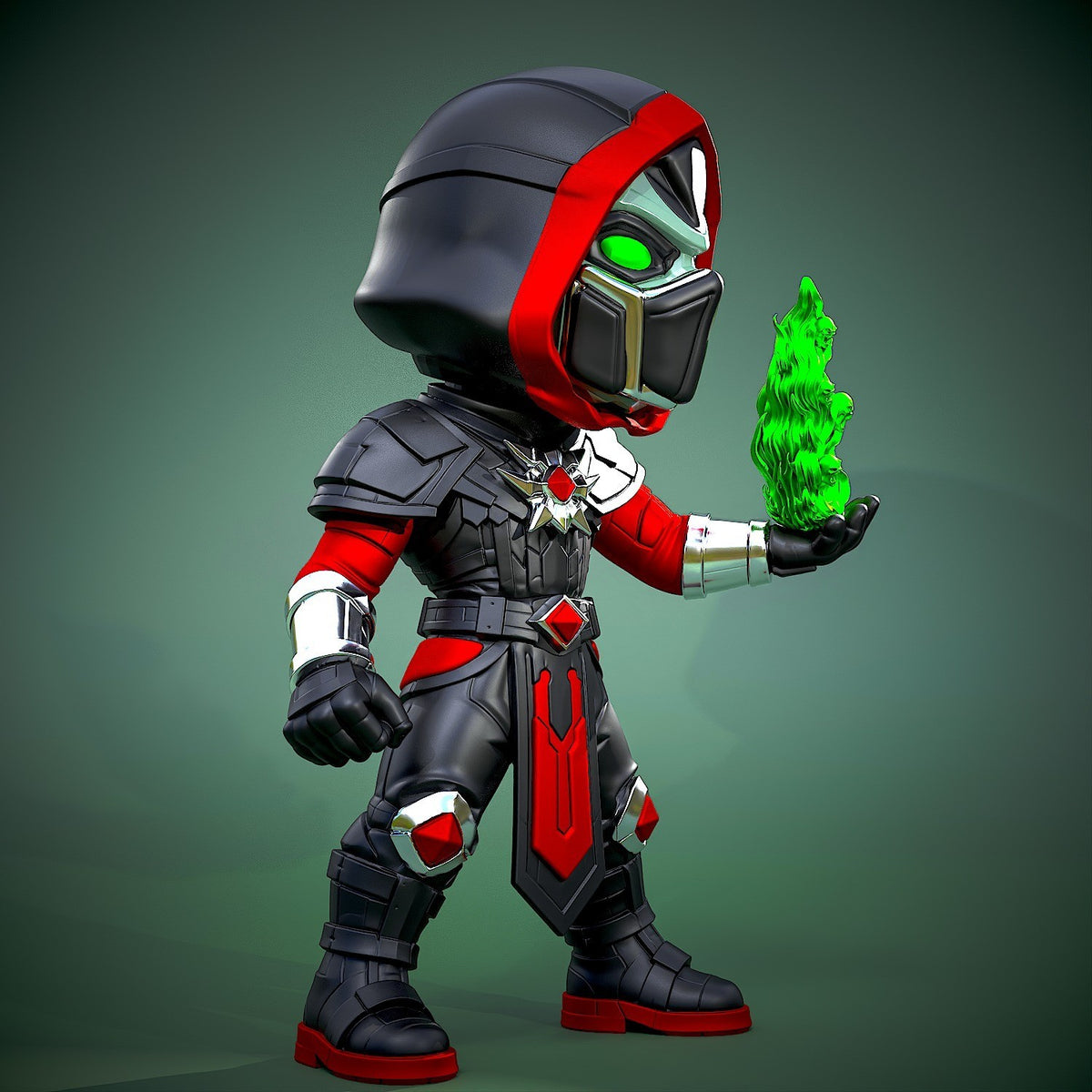 Ermac Mortal Kombat Fan Art Figure Full Colour 3D Printed Statue