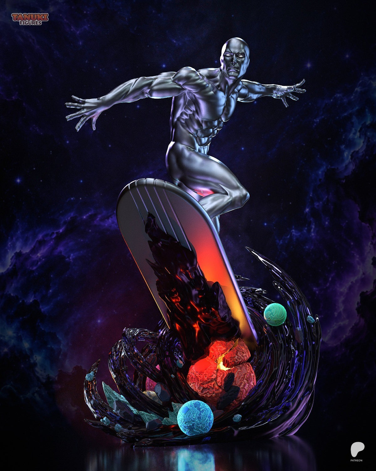 Silver Surfer (Marvel) 3D Printed Garage Kit Figure