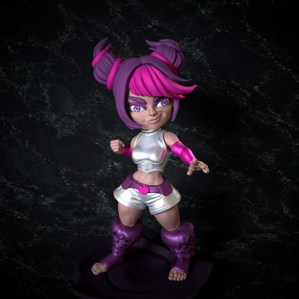 Juri Han Street Fighter Fan Art Figure Full Colour 3D Printed Statue