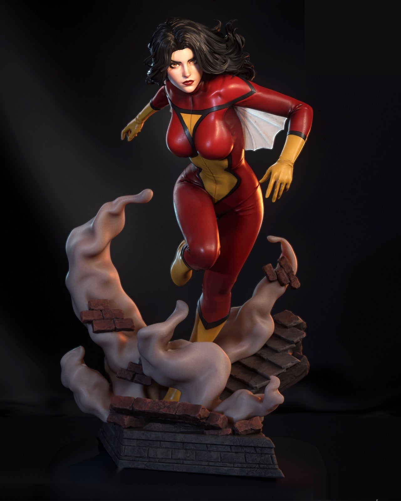 Spider Woman 3D printed statue